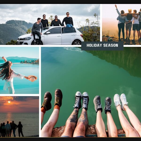 Travel Vibes Photo Collage Frame